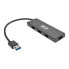 Фото #3 товара Tripp 4-Port Ultra-Slim Portable USB 3.0 SuperSpeed Hub - USB 3.2 Gen 1 (3.1 Gen 1) Type-A - USB 2.0,USB 3.2 Gen 1 (3.1 Gen 1) Type-A - 5000 Mbit/s - Black - RoHS - USB
