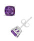 Фото #1 товара Gemstone Stud Earrings in Sterling Silver