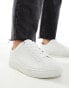 ASOS DESIGN Wide Fit Drama trainers in white