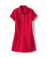 ფოტო #1 პროდუქტის Girls School Uniform Short Sleeve Mesh Pleated Polo Dress