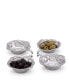 Sand-Cast Aluminum, Set of 4 Olive Pattern Sauce Bowls