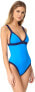 Фото #2 товара Milly Cabana 260868 Women's Contrast Trim One Piece Swimsuit Size S