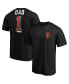 Фото #1 товара Men's Black San Francisco Giants Number One Dad Team T-shirt