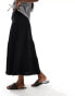 Фото #4 товара Stradivarius STR boho midi skirt in black