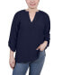 Фото #1 товара Women's Raglan Sleeve Split Neck Blouse Top