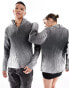 Фото #3 товара COLLUSION Unisex – Oversize-Strickpullover in Silber mit Grobstrick-Optik und durchgehendem Reißverschluss