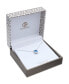 ფოტო #3 პროდუქტის Multi Colored Cubic Zirconia Cushion Shape Pendant Necklace in Sterling Silver