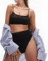 Фото #4 товара Topshop crochet tank bikini top in black