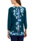 Фото #2 товара Women's Bianca Floral-Print V-Neck Tunic, Created for Macy's