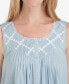 ფოტო #2 პროდუქტის Lace-Trimmed Cotton Ballet-Length Nightgown