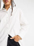 Vero Moda Petite Aware open tie back longline shirt in white