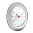 Фото #3 товара Цифровые часы настенные Mebus 19450 - круглые - серебристые - белые - пластиковые - современные - на батарейках