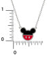 Mickey Mouse Enamel Pendant Necklace in Sterling Silver, 16" + 2" extender