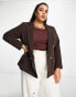 New Look Curve – Utility-Blazer in Braun