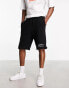 COLLUSION 2 in 1 jogger shorts in black