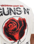 Фото #2 товара ASOS DESIGN unisex oversized band t-shirt with Guns N' Roses prints in stone