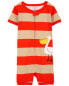 Toddler 1-Piece Pelican Striped 100% Snug Fit Cotton Romper Pajamas 3T