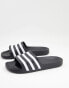 adidas Swim Adilette sliders in black and white