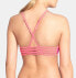 Фото #2 товара Volcom Beach Block Crop Womens Swimwear Solid Pink Strappy Bikini Top Size XL