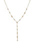 ფოტო #1 პროდუქტის Gold-Tone Crystal Logo Lariat Necklace, 16" + 3" Extender