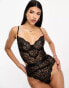 Фото #1 товара Ann Summers Hold Me Tight underwire lace bodysuit in black