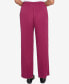 Petite Wine Countryside Seam Pocket Medium Length Pants