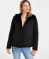 ფოტო #3 პროდუქტის Juniors' Reversible Faux-Fur Quilted Coat