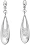 Gentle silver earrings with diamonds Quest DE648