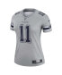 Фото #3 товара Women's Micah Parsons Silver Dallas Cowboys Inverted Legend Jersey