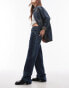 Фото #3 товара Mango longline high waist straight leg jean in medium blue wash