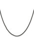 ფოტო #1 პროდუქტის Polished Black IP-plated 1.5mm Rope Chain Necklace