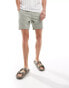 Фото #1 товара Hollister 7inch texture linen shorts in light green