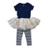 Фото #2 товара Counting Daisies Girl's 2 Piece Short Sleeve Tunic Tutu & Legging Set