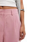 Vila tailored wide leg trousers in dusty pink