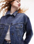 Фото #4 товара Topshop denim Dad xl jacket in mid blue