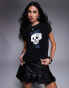 Фото #1 товара ASOS DESIGN baby tee with skull print in black