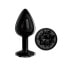 Фото #3 товара Blackgem Metalic Butt Plug with Jewel Black Size M