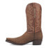 Фото #3 товара Dingo The Duke Embroidered Lizard Print Snip Toe Cowboy Mens Brown Casual Boots