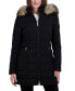 ფოტო #1 პროდუქტის Women's Faux-Fur-Trim Hooded Puffer Coat