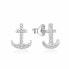 Серьги MOISS Anchor E0002468 Zircons clear, silver - фото #1