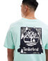 Фото #1 товара Timberland camo tree back print logo oversized t-shirt in blue