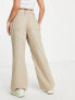 Фото #3 товара ASOS DESIGN Petite wide leg dad trousers in taupe