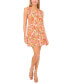 ფოტო #1 პროდუქტის Petite Floral-Print Flutter-Sleeve Shift Dress