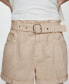 Women's Belt Detail Denim Shorts