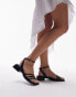 Фото #1 товара Topshop Ash two part mid heel sandal in black