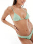 Фото #7 товара Free Society wrap around bikini top in sage green