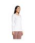 ფოტო #3 პროდუქტის Petite Cotton Rib Long Sleeve Crewneck T-Shirt