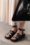 Flatform sandals with buckled straps