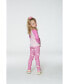 Big Girls Printed Leggings Pink With Unicorn