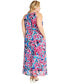 ფოტო #2 პროდუქტის Plus Size Printed Halter Maxi Dress